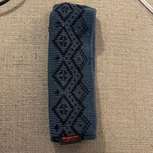 Wigwam Blue and Black Knit Headband USA ear band warmer